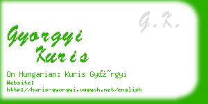 gyorgyi kuris business card